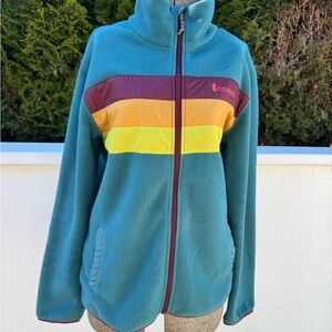 Men’s Cotopaxi Teca Full-Zip Fleece Jacket - Teal/Multi - Size M